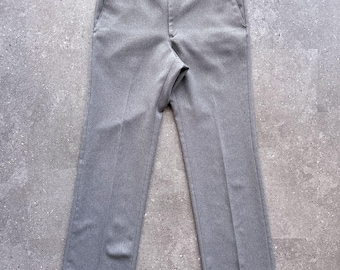 Vintage 80s Levi's Action Slacks Men's 34 Gray Bootcut Pants Made In USA