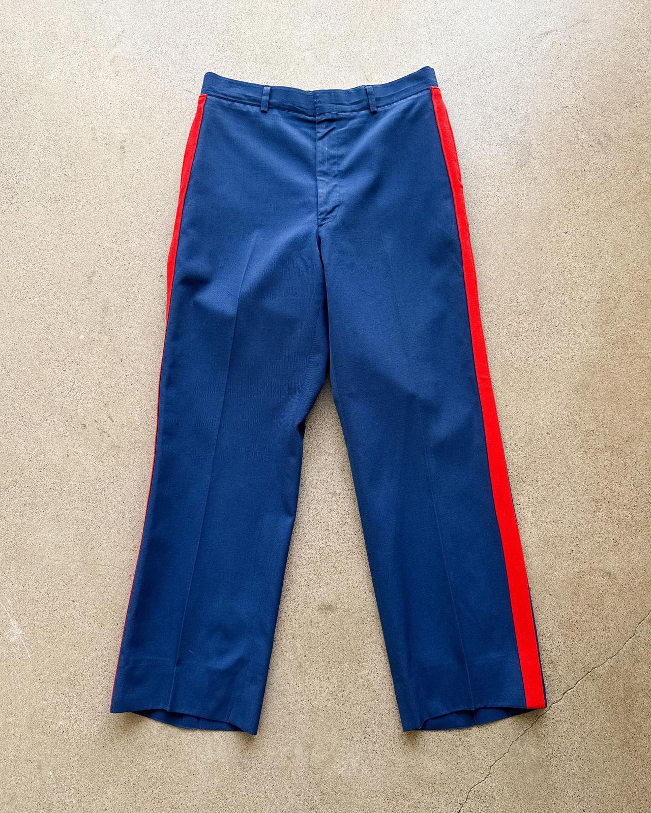 dress blue trousers with blood stripe USMC Men's NCO/SNCO Blue Dress Trousers