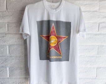 Vintage 1980s John Lennon A Star Forever T Shirt Men's L Hollywood Walk Of Fame