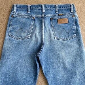 Vintage jaren 90 Wrangler 936 jeans distressed cowboy snit heren 32 western afbeelding 7