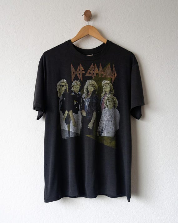 80s Vintage Def Leppard Hysteria Single Stitch T Shirt Faded - Etsy