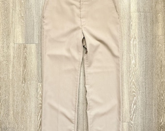 Vintage 70s David Langman JCPenney Capri Slacks Men's 34 Beige Pants USA Made