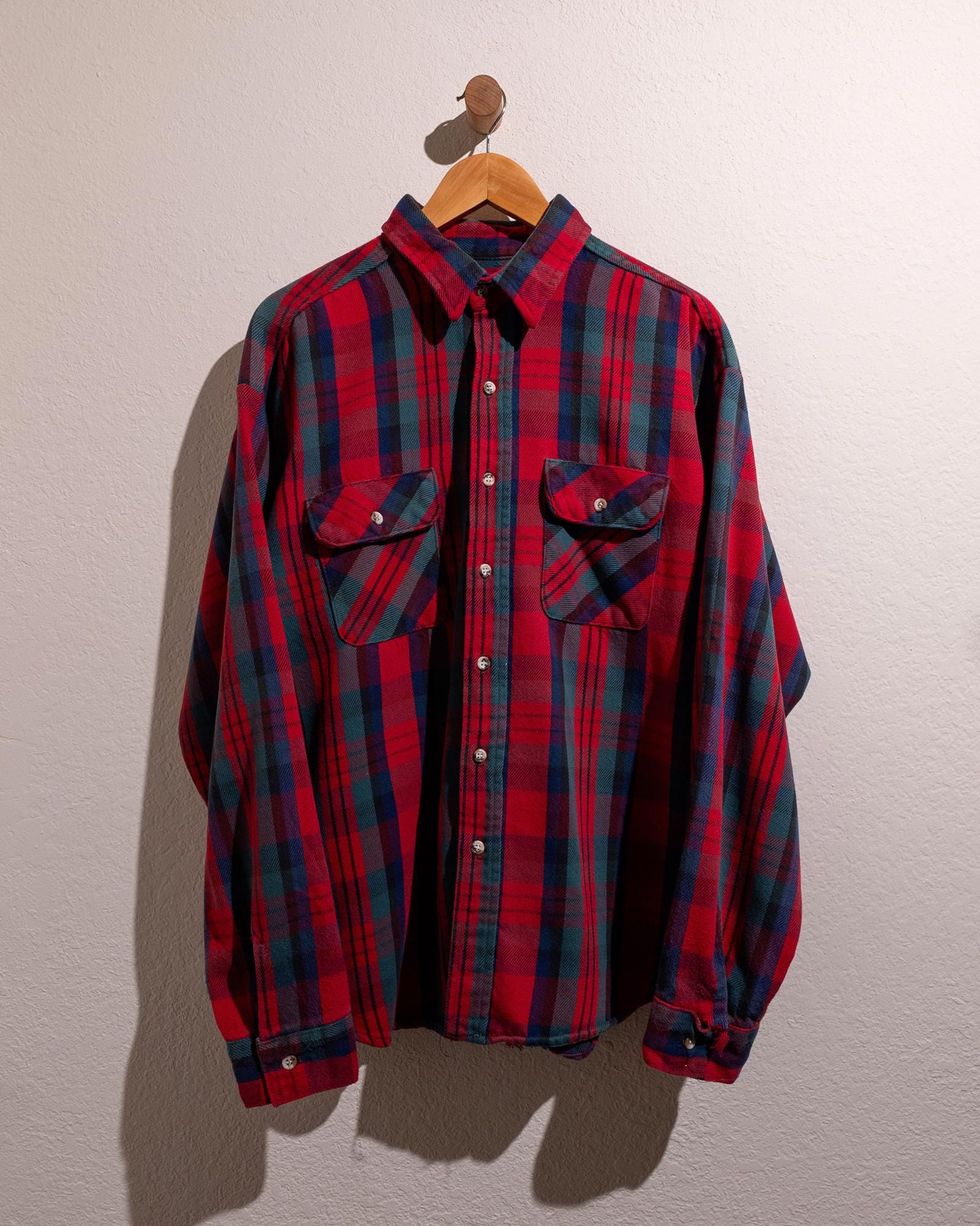 80s Vintage Five Brother Thick Cotton Plaid Flannel XL - Etsy