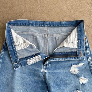 Vintage jaren 90 Wrangler 936 jeans distressed cowboy snit heren 32 western afbeelding 2