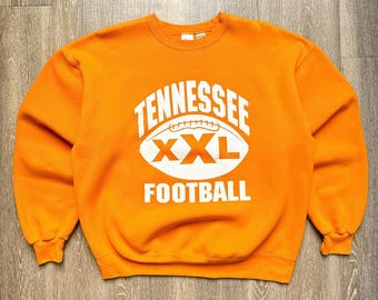 Sudadera de fútbol americano de Tennessee estilo vintage de los 90, color naranja, talla 2XL para hombre, estilo universitario NCAA