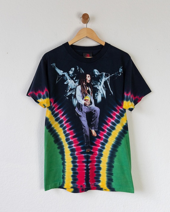 Vintage Bob Marley Tie Dye Reggae Single Stitch T 