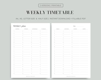 Weekly Planner Printable, Weekly Planner, Productivity Planner, Daily ...
