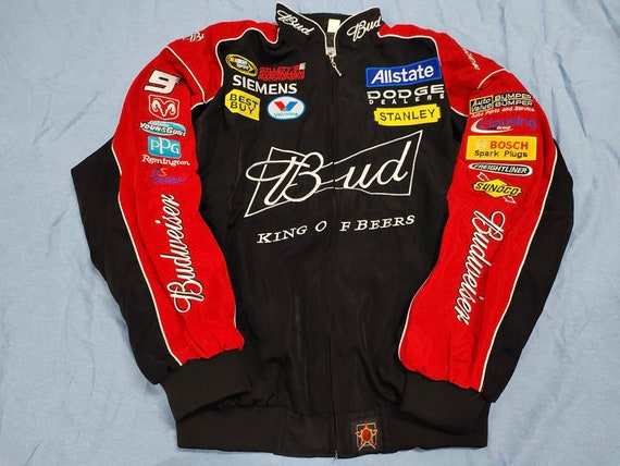 Budweiser NASCAR Racing Jacket - Etsy Budweiser NASCAR Racing Jacket - Etsy