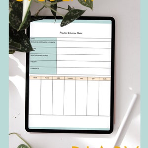 Afdrukbaar/downloadbaar muziekdagboek voor studenten | EXTRA poster met studentenchecklist | Pdf