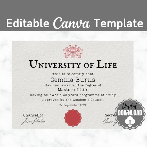 university degree certificate template