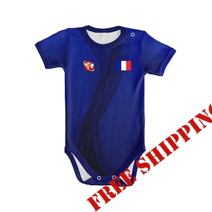 Personalizable France Baby Baby/Bodysuit Jersey Romper