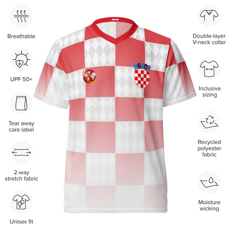 Croatia Unisex Soccer/football Jersey