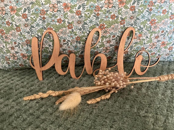 Personalized wooden name - wall decoration for baby's or child's room