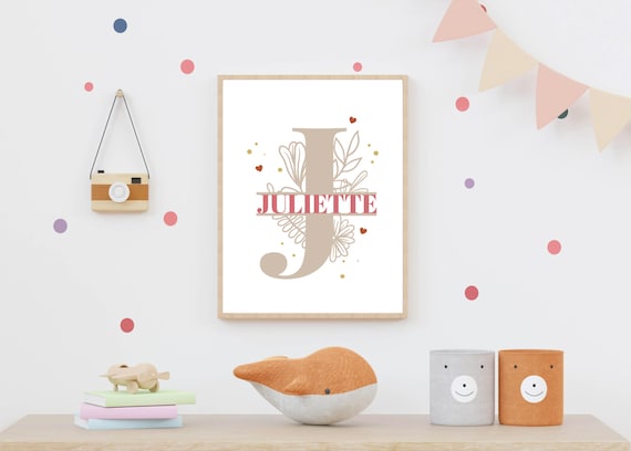 Personalized First Name Letter Poster - digital download