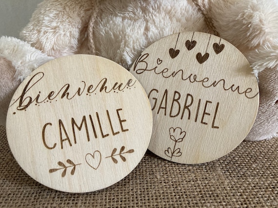 Personalized wooden baby birth card | Welcome Baby card, Birth souvenir, Birth gift, baby gift,