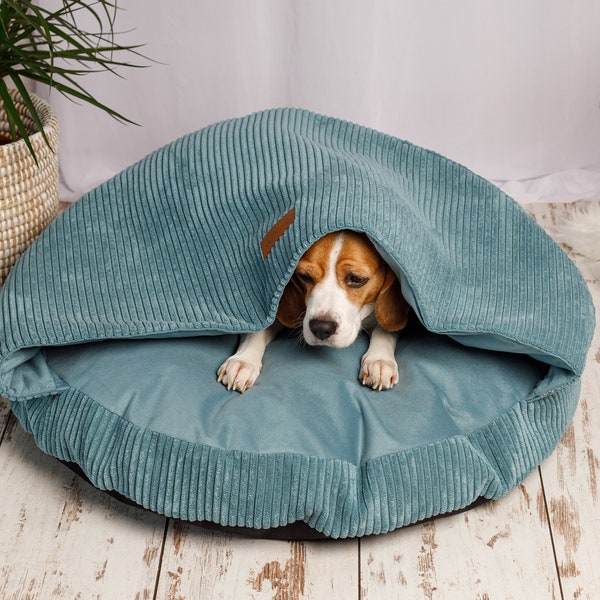 Abnehmbarer Bezug für das runde Hundehöhlenbett, Hundebett Extra Bezug, waschbarer Hundebettbezug, Ohne Einsatz