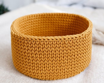 Yellow Cat Furniture, Crochet Cat Basket Bed, Mustard Cotton Cord Cat Bed, Cat Nest, Cute Cat Bed, Cat Bed Cave, Cat Gift