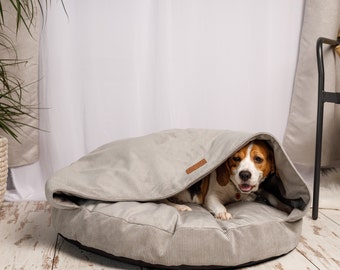 Dog Bed Large Dogs, Winter Dog Cave Bed, Warm Covered Dog Bed, Whippet Bed, Cave Pet Bed, Dog Burrow Bed, Dog Den Bed/Hundehöhle/Hundebett