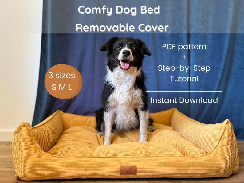 dog bed sewing pattern, sewing dog bed instructions, diy dog bed