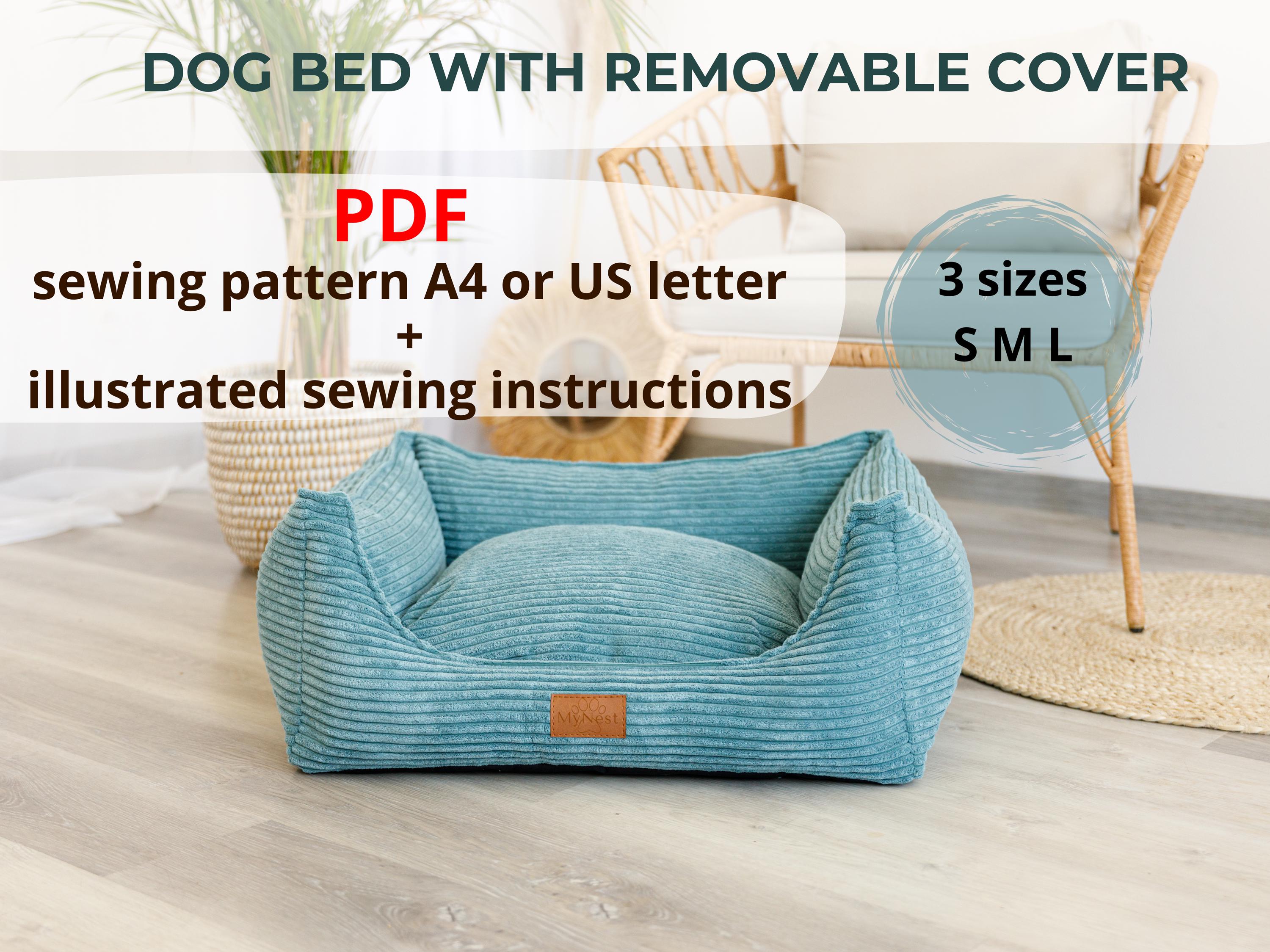 Dog Bed Pattern, Hundebett Pattern A4 and US Letter Print, Sewing ...