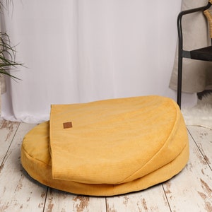 Dog Cave Bed Round, Calming Dog Bed, Washable Dog Bed, Pet Bed with Removable Cover, Hooded Dog Bed, Snuggery Burrowing Cave image 4