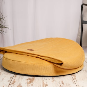 Dog Cave Bed Round, Calming Dog Bed, Washable Dog Bed, Pet Bed with Removable Cover, Hooded Dog Bed, Snuggery Burrowing Cave image 3