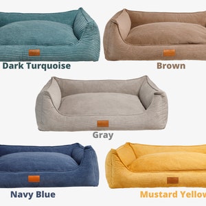 Dog Bed with Washable Cover, Pet Bed for Dogs & Cats, Big Dog Bed with Removable Cover, Corduroy Large Size Pet Bed, Cat Bed Sofa, Dog Gift image 10