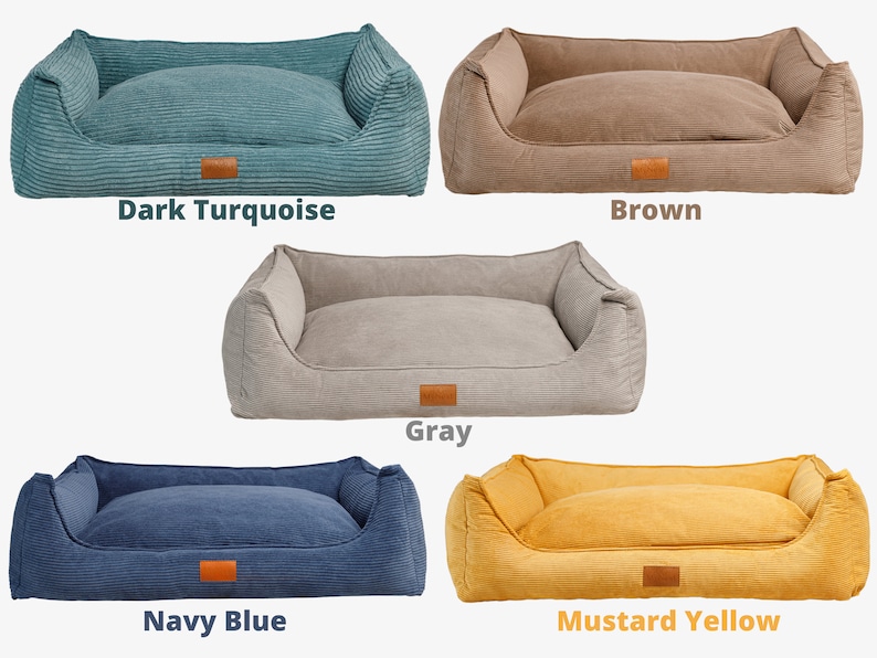 Gray Corduroy Dog Bed with Removable Cover, Dog Sofa Bed, Dog Couch, Washable Dog Cat Bed, Large Bed for Dogs, Dog Bed Large Dogs, Dog Gift image 10
