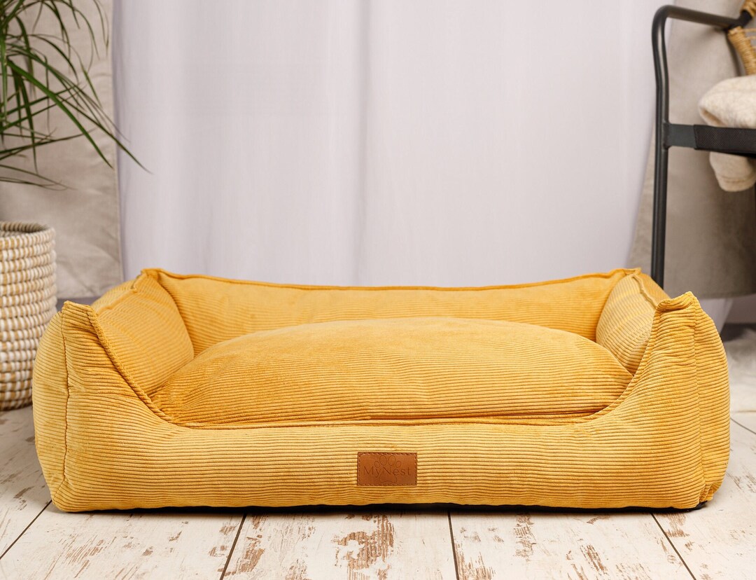 Dog Bed With Washable Cover, Pet Bed for Dogs & Cats, Big Dog Bed With