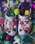 Christmas shoe charms/candyland/lolly/christmas pudding/snowflake/holly/candy cane/christmas tree/gingerbread man house/snowman