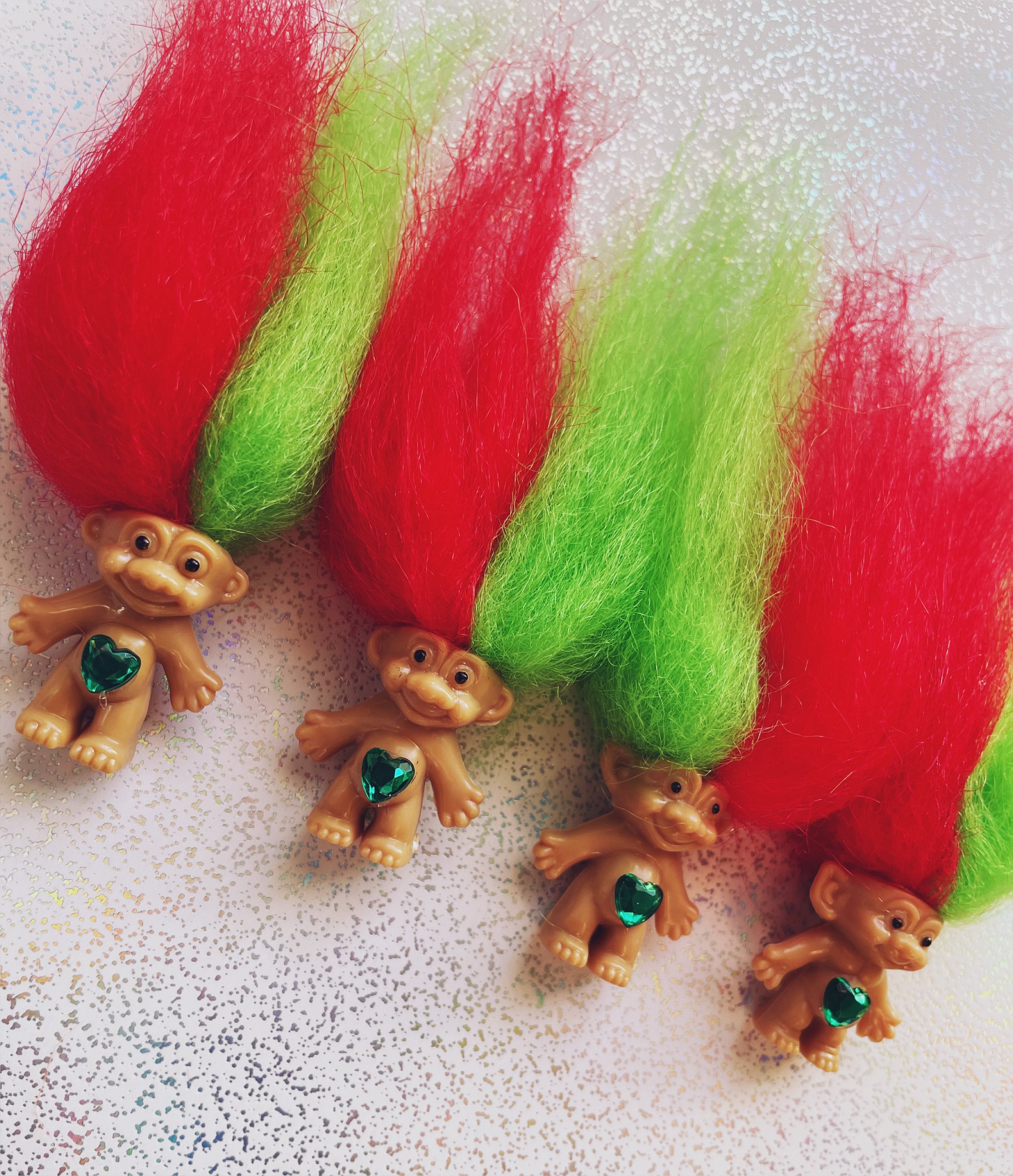 Trolls Jibbitz croc shoe charms/christmas/red/green/gem