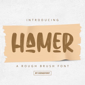 Modern Font, Brush Font, Handwritten Font, Artistic Brush Font - Hamer Brush Font Rough Handwritten Typeface for Bold and Creative Designs