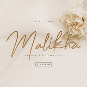 Modern Font, Handwritten Font, Stylish Font, Design Font - Malikha Handwritten Script Font Versatile Typeface for Creative Designs