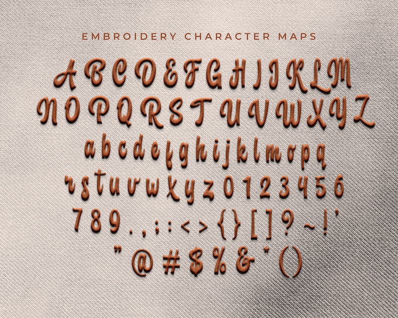 Modern Embroidery Font, Best Embroidery Font, BX Embroidery Fonts, DST