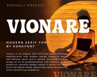 Elegant Serif Font Vionare for Branding, Logo Design, Editorial & Luxury Typography