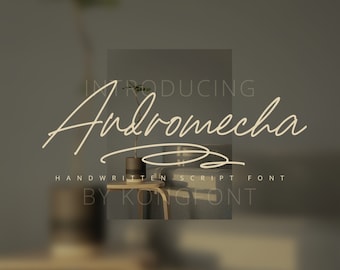 Andromecha Script Font Elegant and Flowing Typeface for Artistic Designs