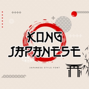 Modern Font, Display Font, Contemporary Font, Japanese Typeface - Modern Kong Japanese Font Sleek and Stylish for Contemporary Designs