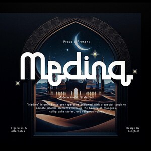Modern Font, Unique Font, Display Font, Branding Font, Stylish Font - Classic Display Font Medina for Luxury & Sophisticated Projects