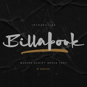 Modern Script Font, Brush Font, Style Font - Billabonk Font Dynamic Modern Script Brush Typeface for Creative Projects