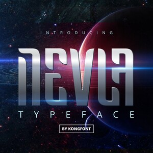 Modern Fonts, Display Font, High Quality Font, Design Font - Redefine Modern Design with Futuristic Font Nevla for Contemporary Projects