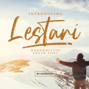 Modern Font, Handwritten Font, Brush Font, Stylish Font - Lestari Handwritten Brush Font Artistic Typeface for Creative Projects