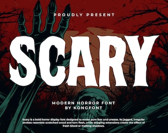 Modern Display Font: Scary Halloween & Creepy Poster Designs