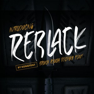 Modern Font, Brush Font, Handwriting Font, Artistic Brush - Reblack Rough Brush Display Font - Perfect for Bold and Creative Projects