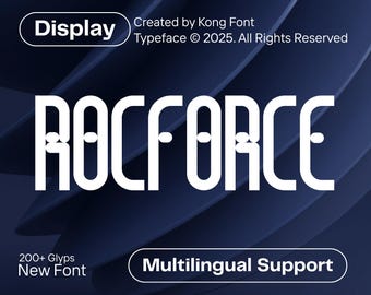 Display Font Rocforce – Strong Modern Typeface for Logo and Visual Design