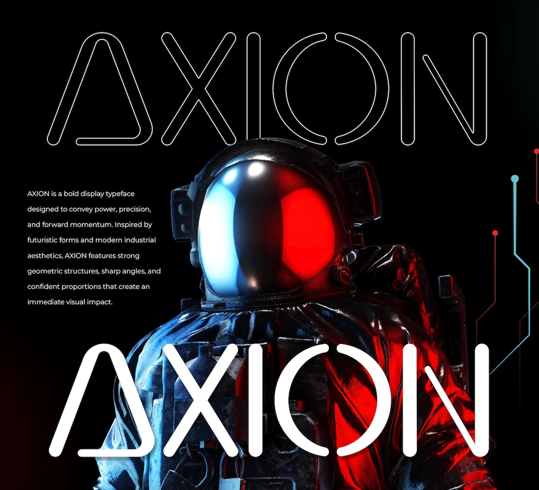 Axion Display Font – Bold Futuristic Typeface for Logo, Tech, and ...