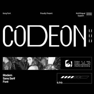Modern Font,  Branding Typeface, Logo Font, Digital Typeface - Codeon Sans Serif Font Minimalist & Tech-Inspired for Designers