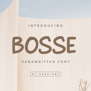 Modern Font, Creative Handwritten, Script Font, Stylish Font - Bosse Handwritten Font for Creative Projects