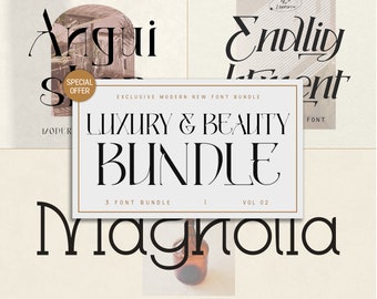 Bundel met elegante serif-lettertypen, luxe en schoonheid, deel 2