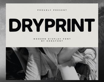 Modern Grunge Display Font Dryprint: Bold Urban Poster Design