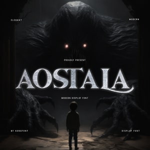 Modern Font, Professional Font, Unique Font, Digital Font - Aostala Modern, Sleek, and Stylish Serif Font for Creative Designs